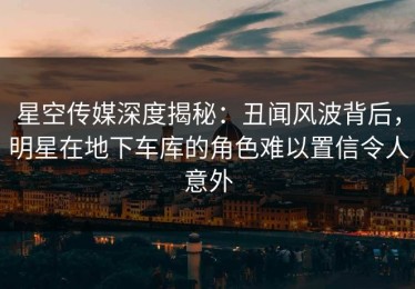 星空传媒深度揭秘：丑闻风波背后，明星在地下车库的角色难以置信令人意外
