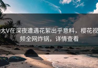 大V在深夜遭遇花絮出乎意料，樱花视频全网炸锅，详情查看